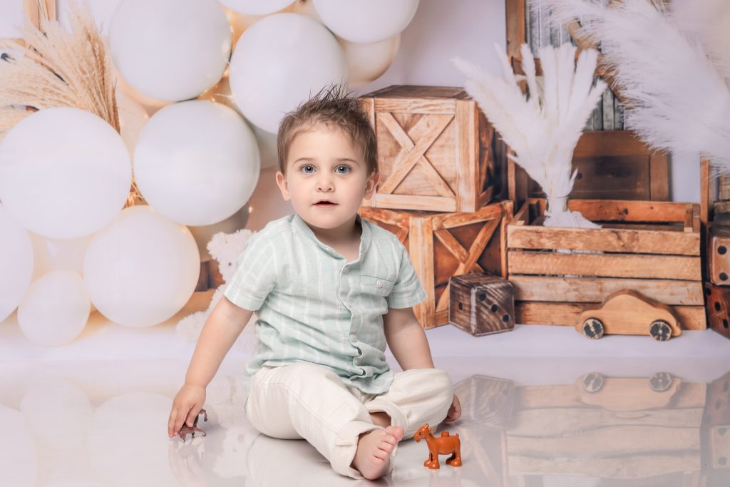 photo d'enfant en studio pour ses deux ans